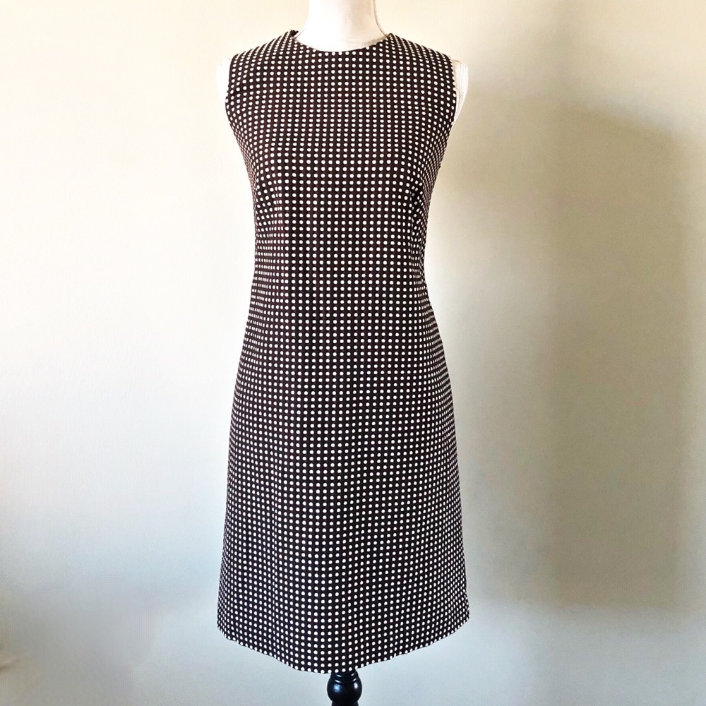 Isaac Mizrahi Brown & Cream Print Shift Dress